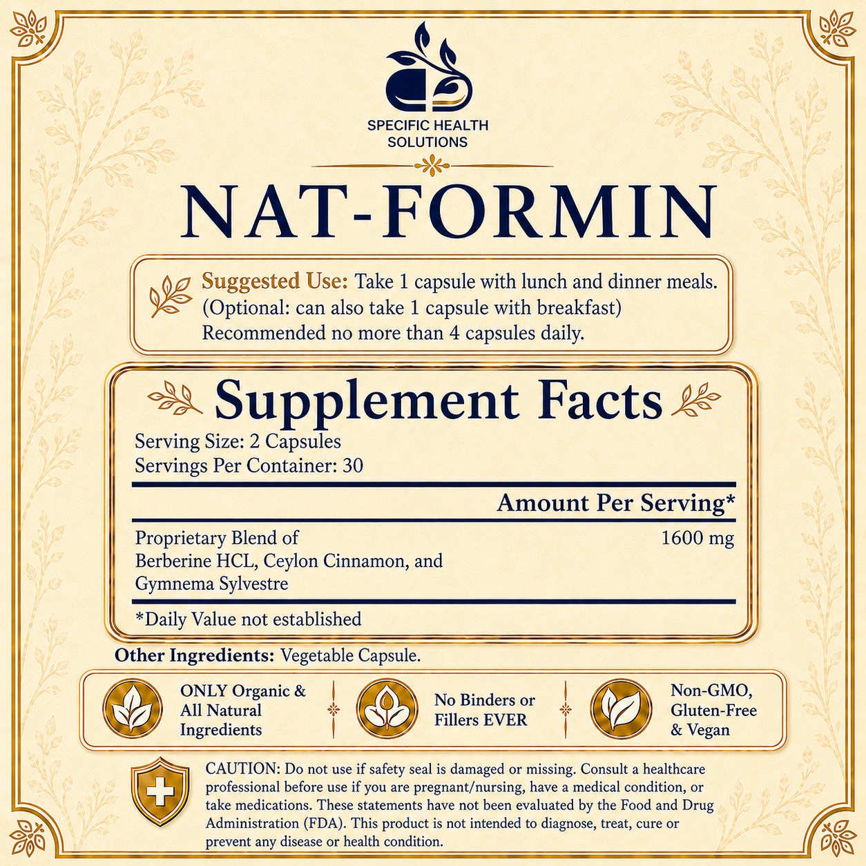 NAT-FORMIN - Natural Glucose Reducer