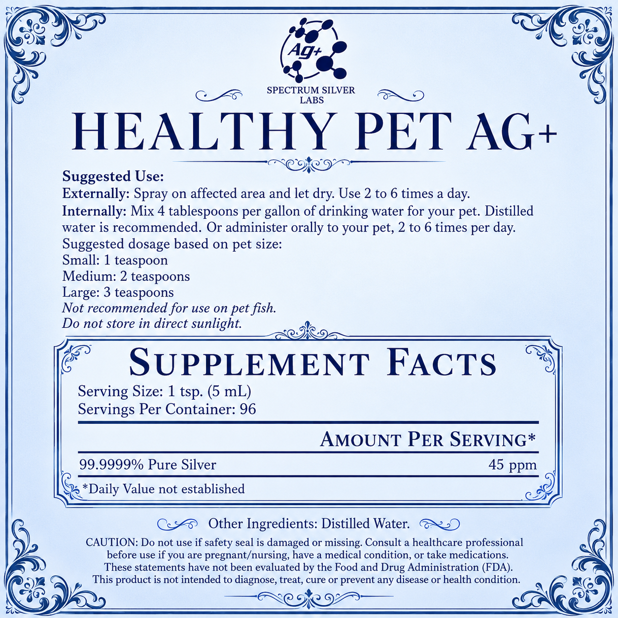 HEALTHY PET AG+ - Ionic Nano Silver Pet Care