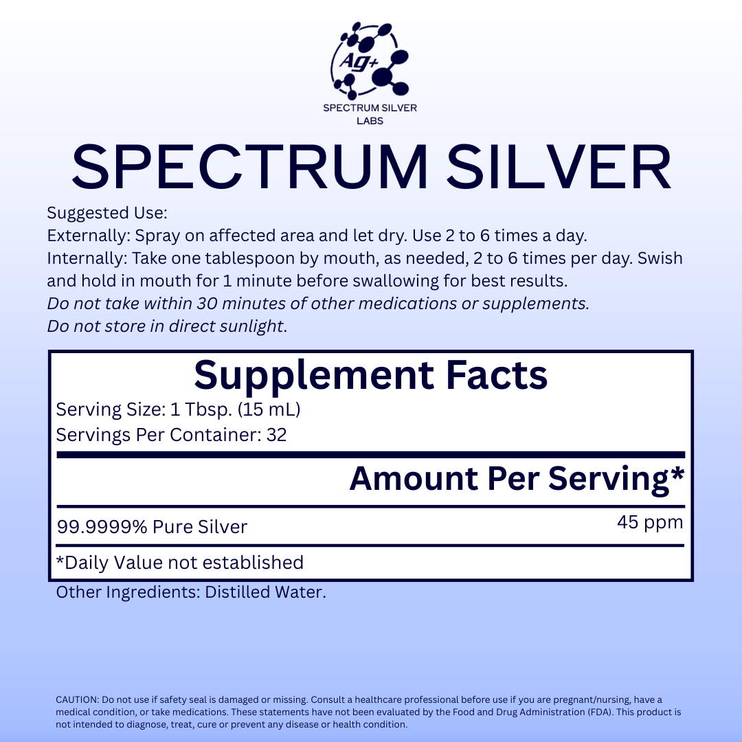 SPECTRUM SILVER AG+ - Ionic Nano Silver